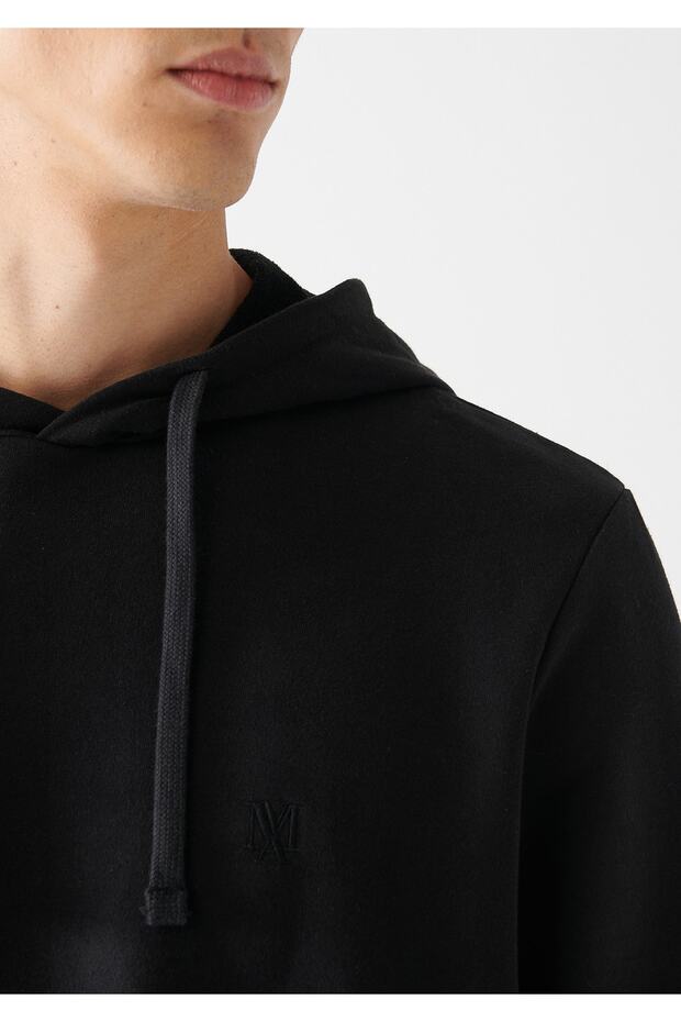 Kapüşonlu Siyah Sweatshirt 88062900 - 5