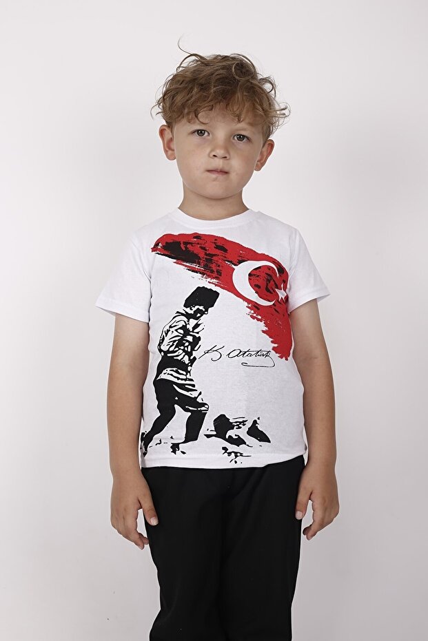 Unisex Children's Short Sleeve Printed 23 April 29 October 19 May 10 November Performance Costume T-shirt