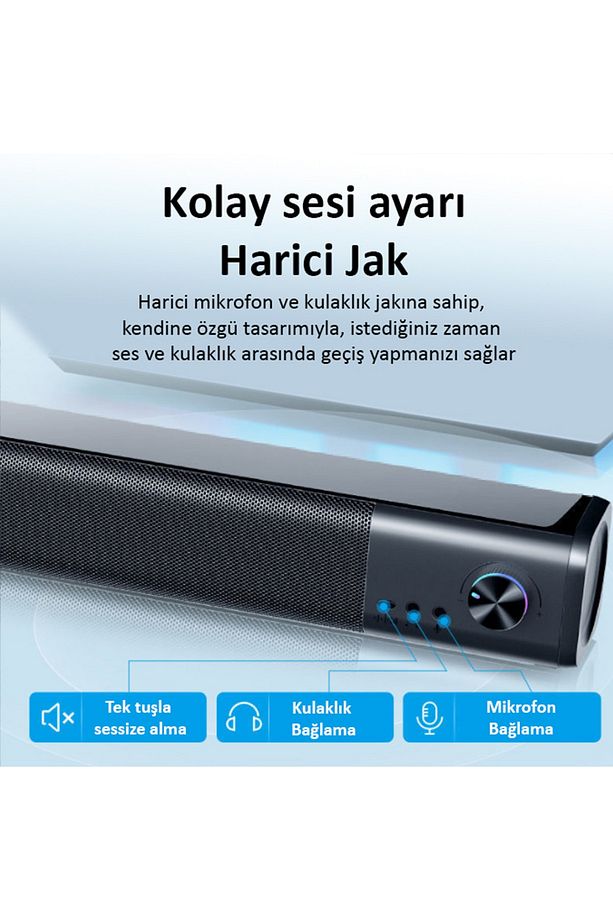 Ws10 Pro Kablolu Soundbar Multimedya Hoparlör Speaker 2x3w - 3