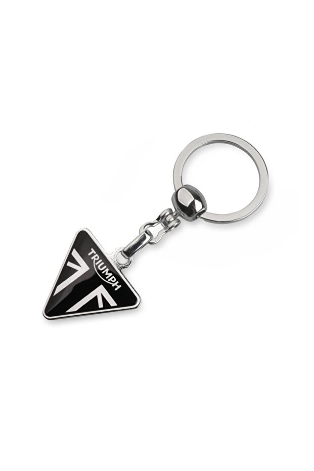 Triumph Motorcycles Drop Label Keychain Motorcycle Keychain with Logo