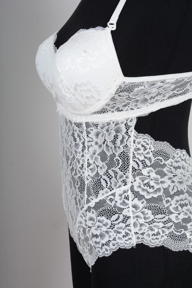 Destekli Dantelli Bodysuit - 1