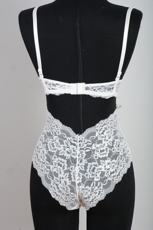 Destekli Dantelli Bodysuit - 3