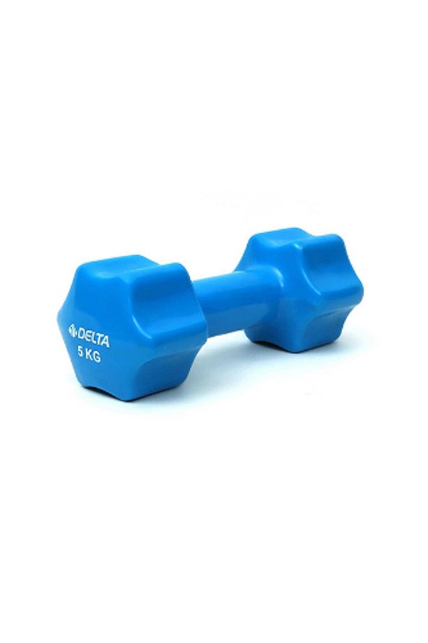 5 Kg x 1 Adet Deluxe Pvc Kaplama Mavi Demir Dambıl - 1