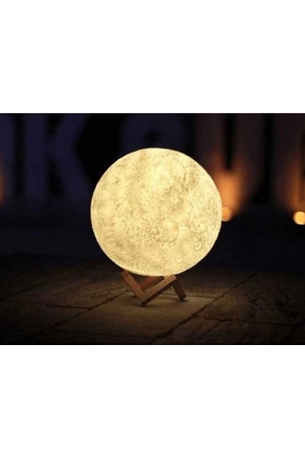 3d Standlı Ay Gece Lambası (36 CM ÇAP) - 1