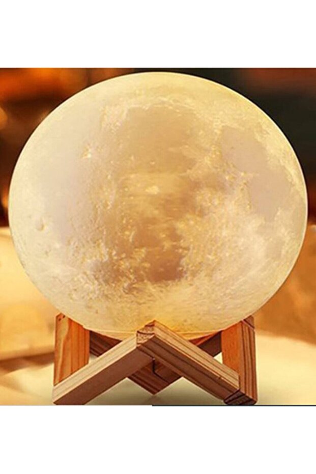 3d Standlı Ay Gece Lambası (36 CM ÇAP) - 2