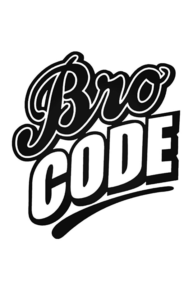 ملصق حائط للسيارة من Bro Code مقاس 20 سم - 1