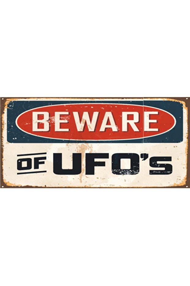 Mini Ufo (10 cm X 20 cm) Retro Wooden Poster