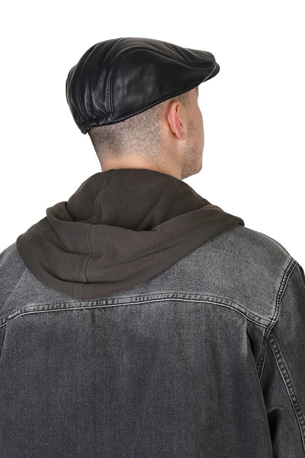 قبعة قبعة من جلد الخراف الأصلي - 3