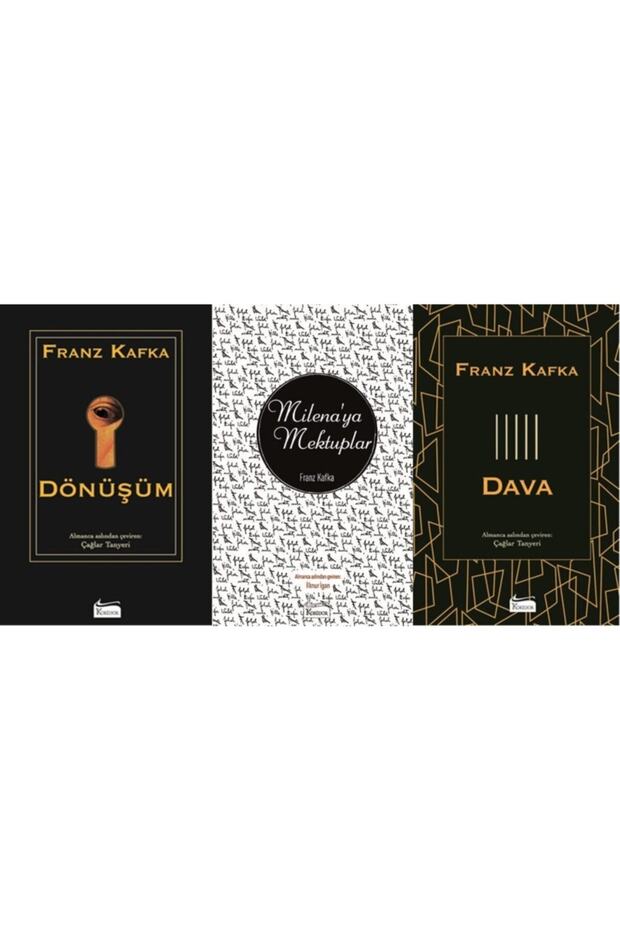 Franz Kafka Bez Cilt Collection Edition 3 Book Set Milena'ya Mektuplar - dönüşüm - dava