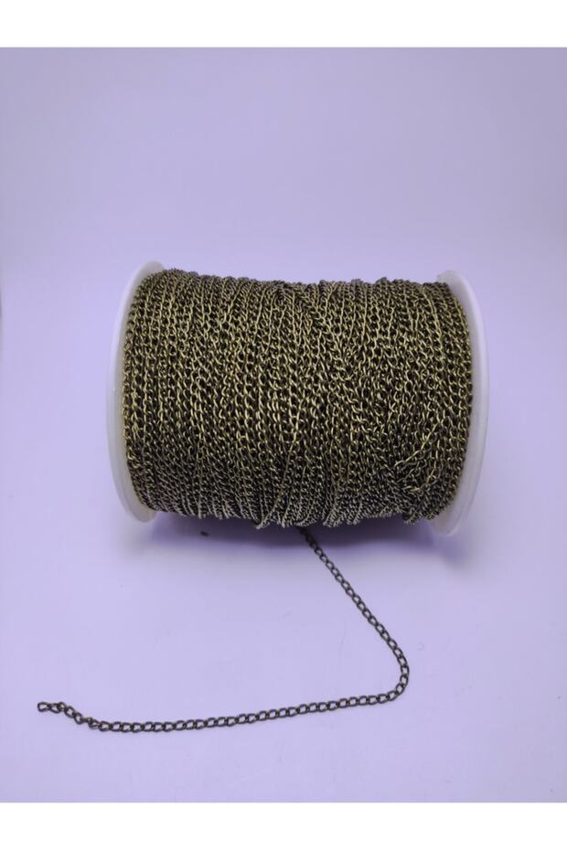 (10 Meters) Antique Green Metal Meter Chain Jewelry Material Chain 06 Mm