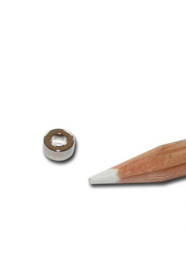 10 Adet Çap 8mm X Del.çapı 4 mm X Kalınlık 4 mm Süper Güçlü Delikli Neodyum Mıknatıs - 2