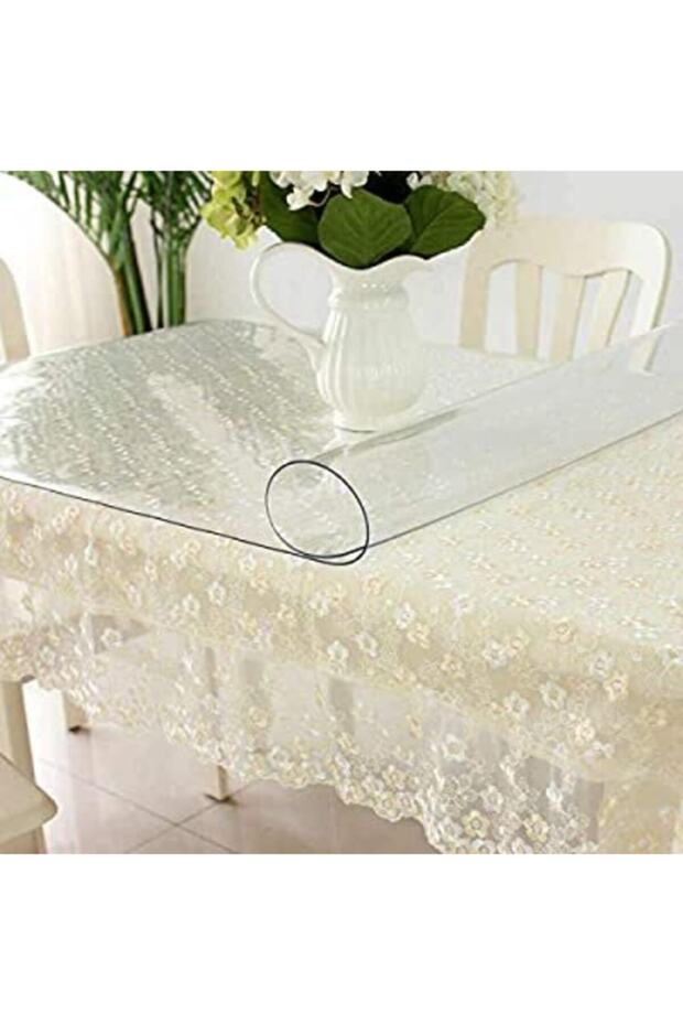 مفرش طاولة شفاف PVC مقاس 1.7 ملم مقاس 60x100 سم