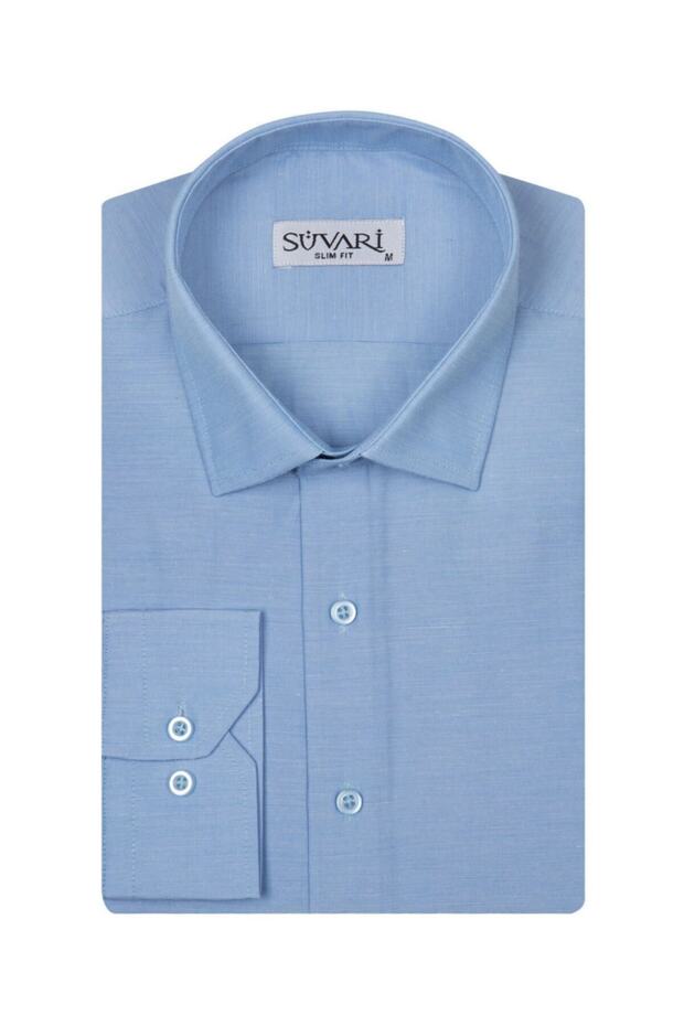 Slim Fit Erkek Gömlek - 1