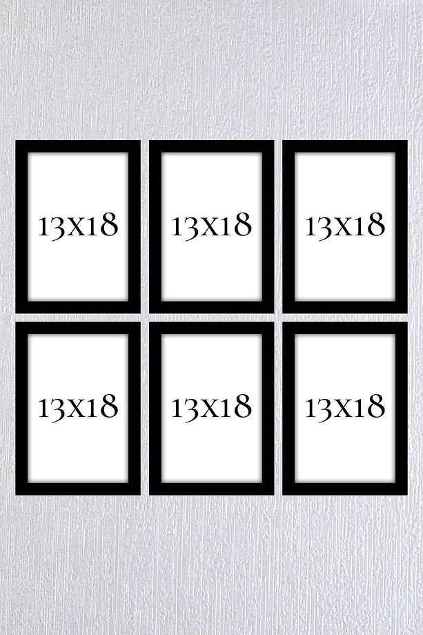 Siyah Çerçeve Seti 6 Adet 13x18 - 1