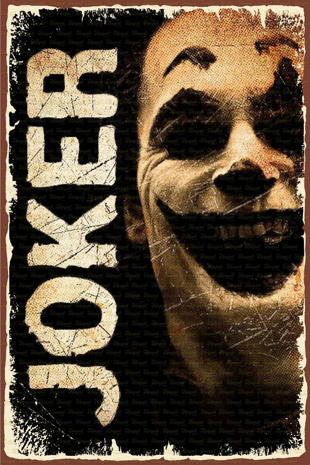 Joker Retro Ahşap Poster 003 - 1
