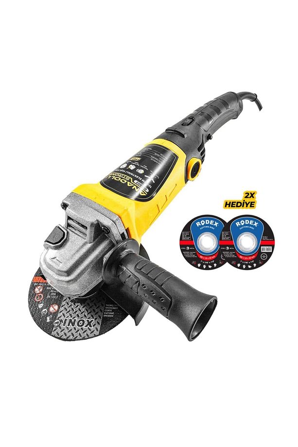 Devir Ayarlı Spral Taşlama Makinası Avuç İçi Taşlama 115 mm 2 Adet Disk Dm803 - 2