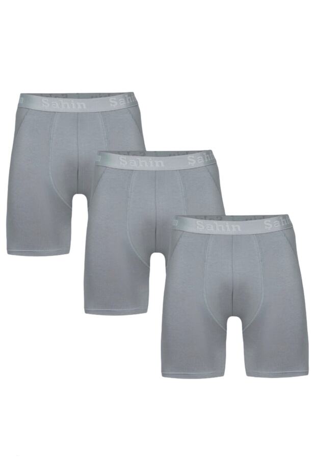 Men's Gray Long Modal Boxers - Economical Pack of 3