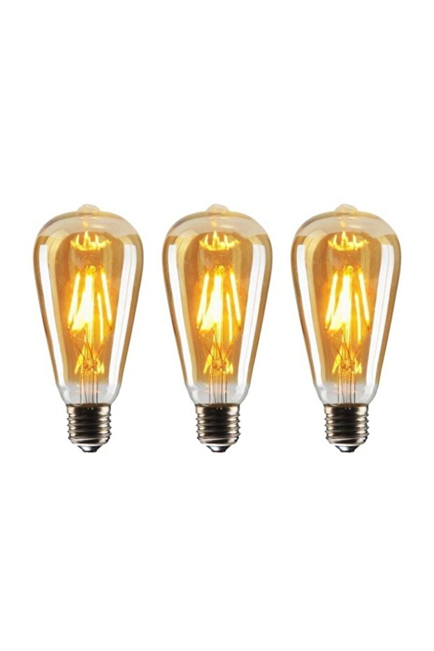 Flamanlı Rustik St64 4 Watt Led Ampul 3 Lü Paket - 1