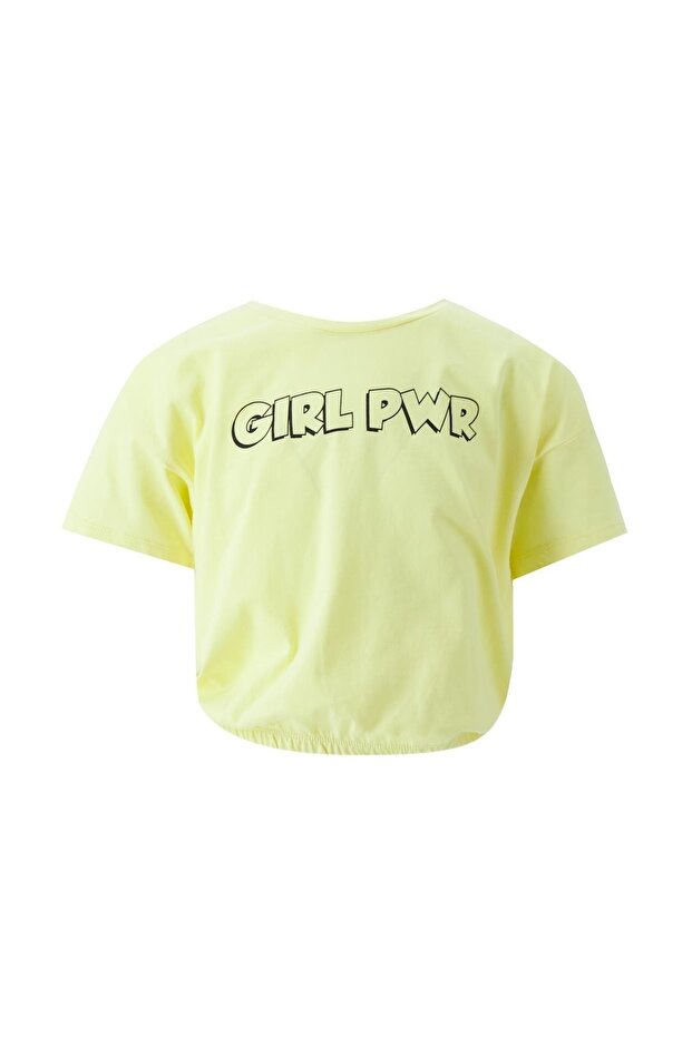 Girl's Text Printed Short Sleeve T-Shirt