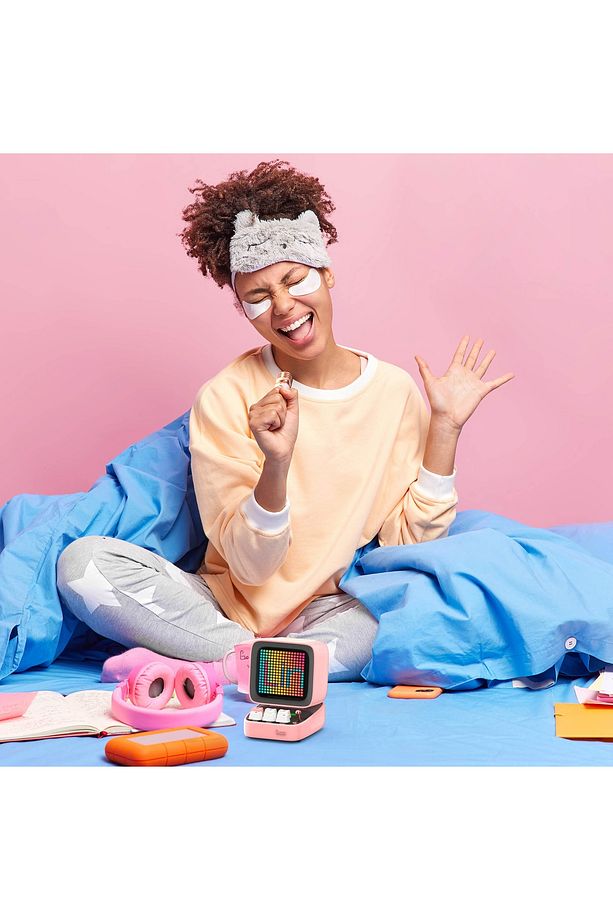 Ditoo-mic Pembe Karaoke Mikrofonlu Uyarlanabilir Piksel Ekranlı Bluetooth Hoparlör - 9