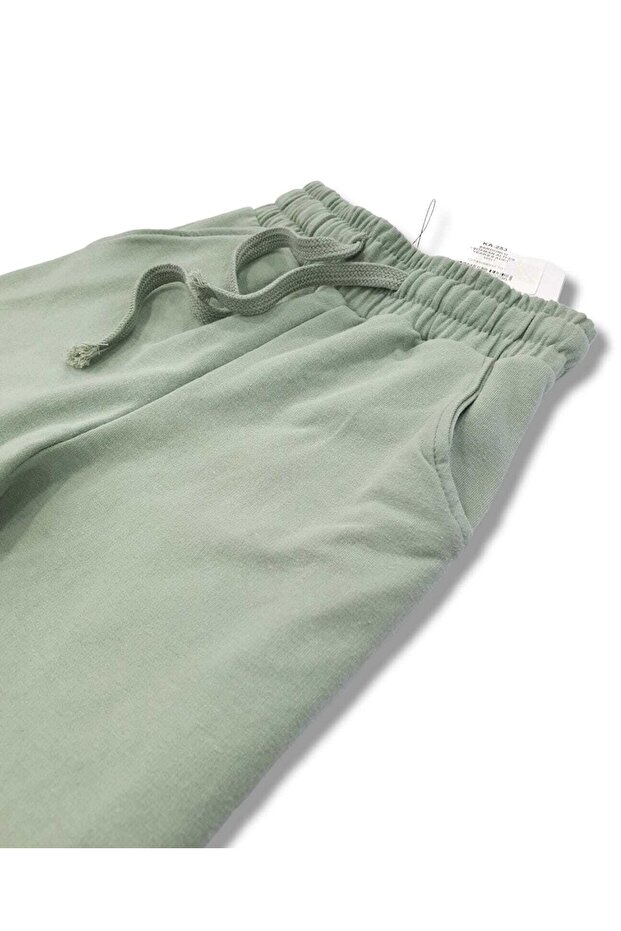 Girl's Sweatpants with Pockets and Drawstring, Mint Green