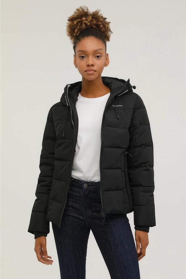 Apreski Black Women's Short Coat 101165595