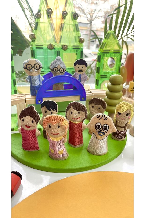 Parmak Kukla Aile 10 Lu Set - 7