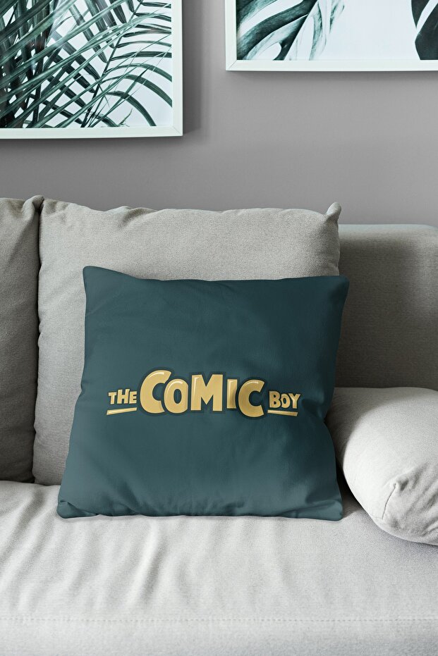 Double Sided Printed Comic Size Patterned Suede Throw Pillow Case - 3