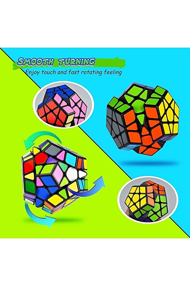 مكعب الذكاء - مكعب الصبر التعليمي والتدريبي والتطوير 9x9x9 خماسي سهل الدوران - 5