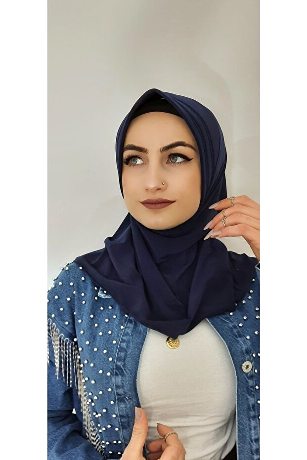 وشاح جاهز نموذج عملي اللون الأزرق الداكن