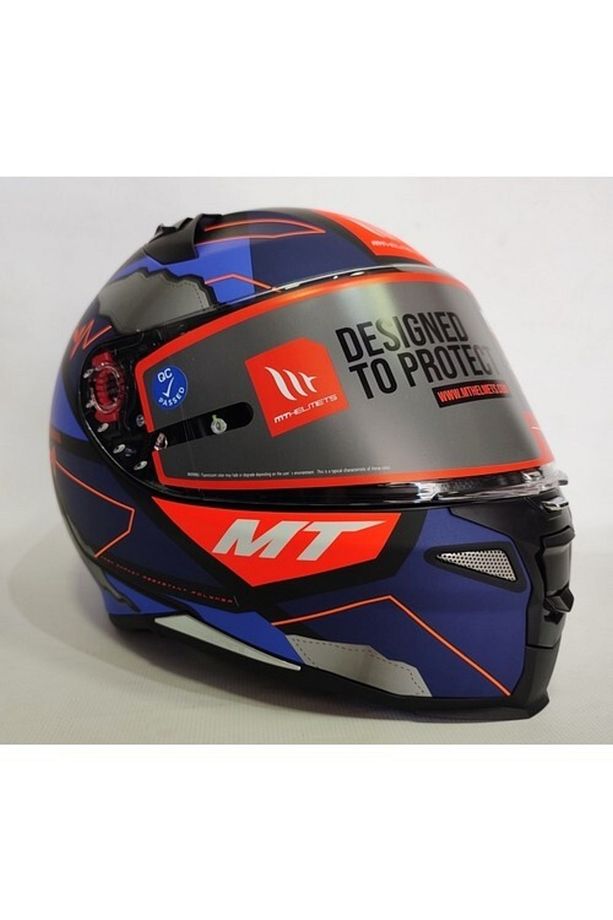 Kask Mt Revenge 2 Hector Garzo A7 Mat Mavi - Şeffaf Vizörlü - 3