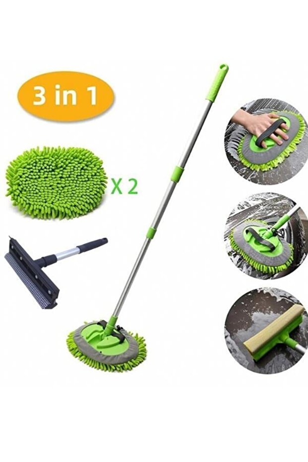 Detailing Brush Car Wash Mop Auto Window Tire Cleaning Chenille Dust Remover