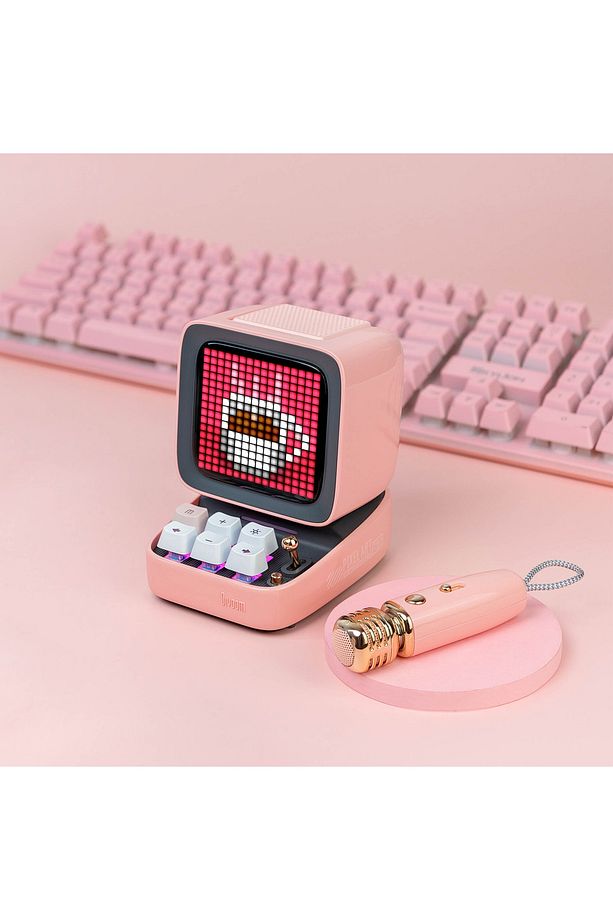 Ditoo-mic Pembe Karaoke Mikrofonlu Uyarlanabilir Piksel Ekranlı Bluetooth Hoparlör - 8