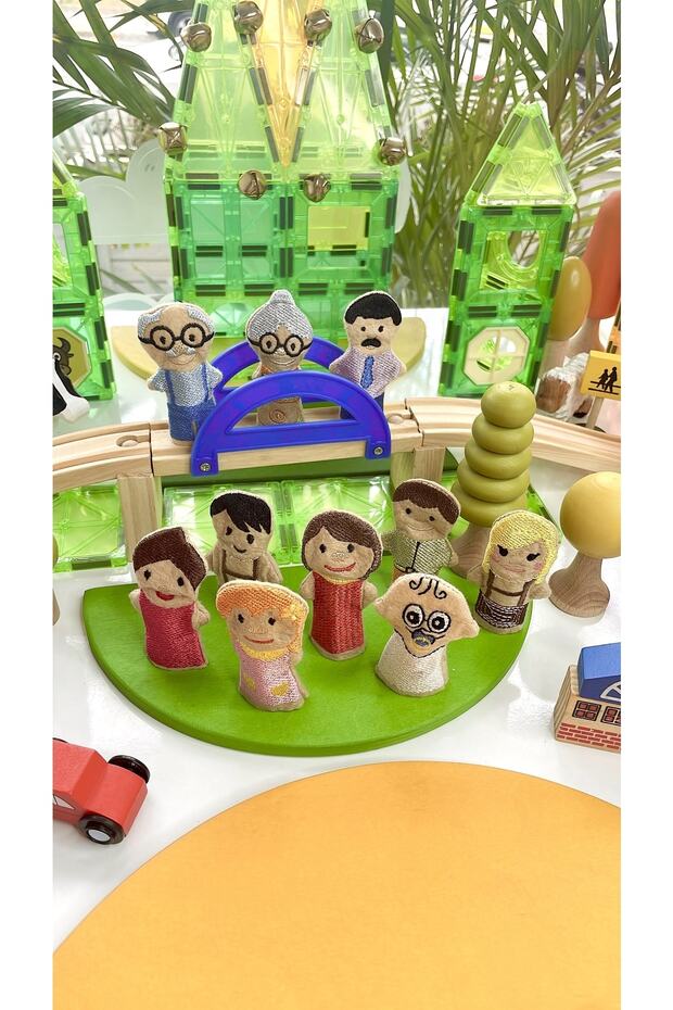 Parmak Kukla Aile 10 Lu Set - 8