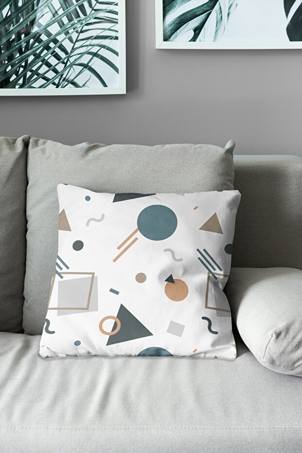 Double Sided Printed Sofas - 1 Patterned Suede Cushion Cover - 3