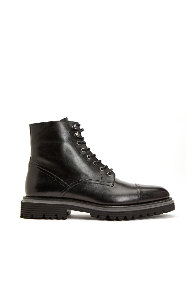 Siyah Erkek Deri Bot - 1