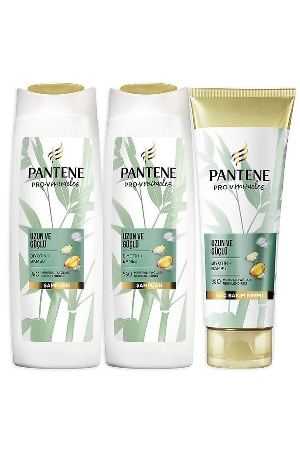 Uzun Ve Güçlü Bambu Ve Biotinli Saç Bakım Seti (şampuan 2 X 400 Ml + Saç Kremi 275 Ml ) - 2