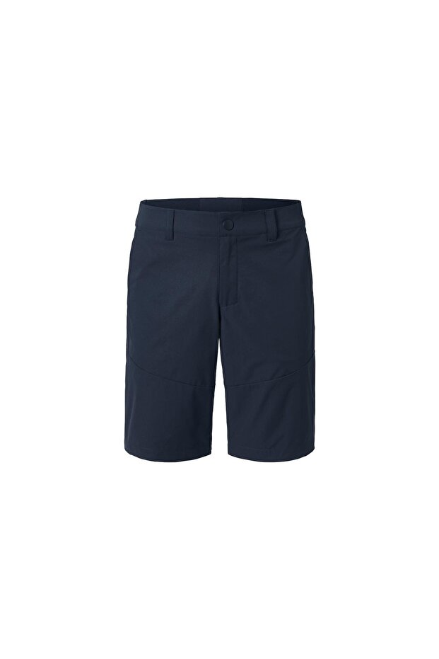 Men Regular Fit Solid Basic Shorts, Blue - 2