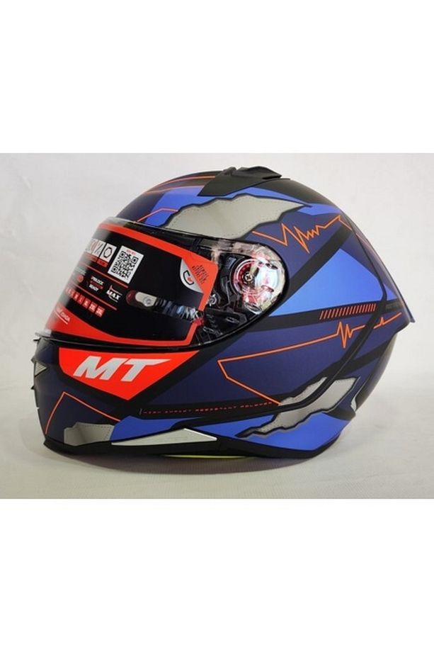 Kask Mt Revenge 2 Hector Garzo A7 Mat Mavi - Şeffaf Vizörlü - 1