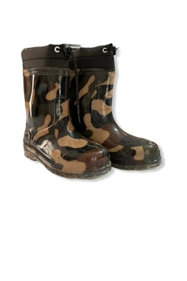 Snow Rain Cold Proof Non-Slip Nylon Boots with Fleece Inside and Laces