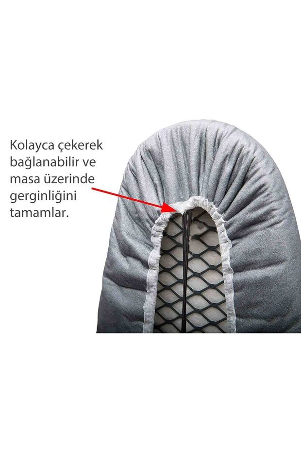 Termal Ütü Masası Kılıfı Örtüsü Bezi Keçeli Isı Yansıtıcı Yanmaya Ve Lekeye Karşı Dirençli Ayarlı - 4