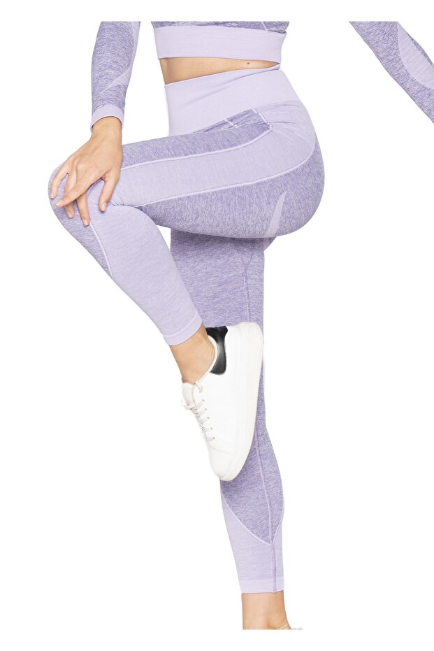 Seamless Melange Sports Leggings 8900