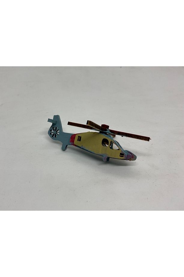 Ahşap 3d Yapboz Puzzle 12 Parça Helikopter - 5