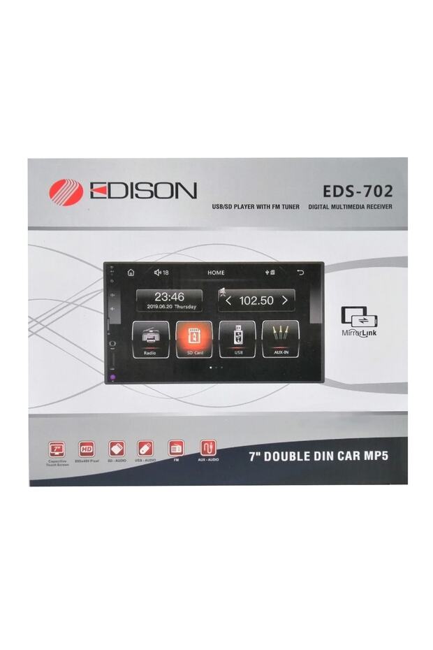 Garaj Dünyası Eds-702 7 Inch Double Teyp Usb Mirror Link Mp5 Bluetooth Aux - 1