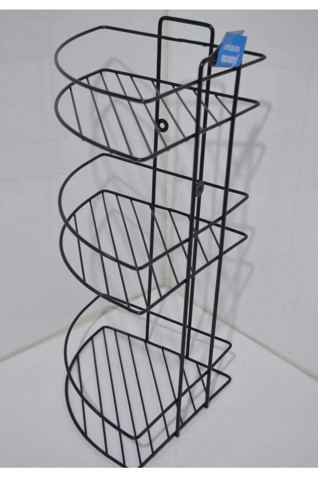 Stainless Triple 300x230x500 Bathroom Corner Steel Black Shelf Shampoo Holder Corner Holder Fs6201002