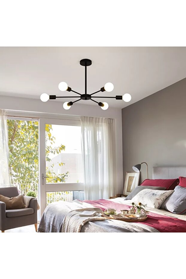 6`lı Siyah Avize - 1