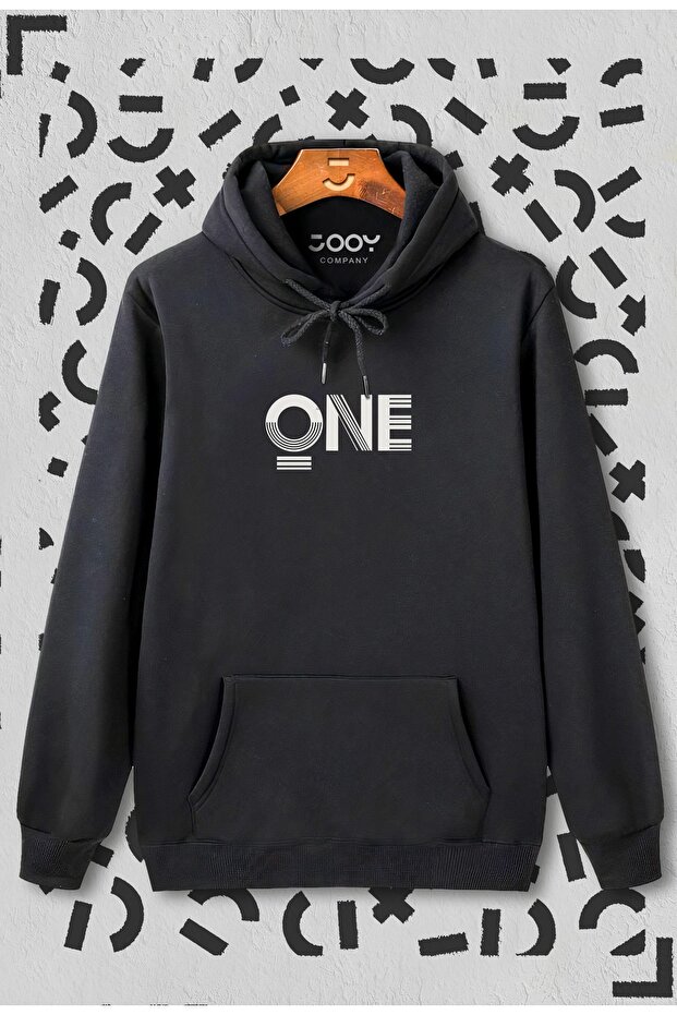 One Printed Hooded Sweatshirt Hoodie