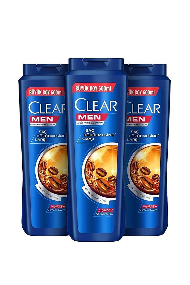 Clear Saç Dökülmesine Karşı Kahve Çekirdeği Özü 3x600ml Şampuan - 1