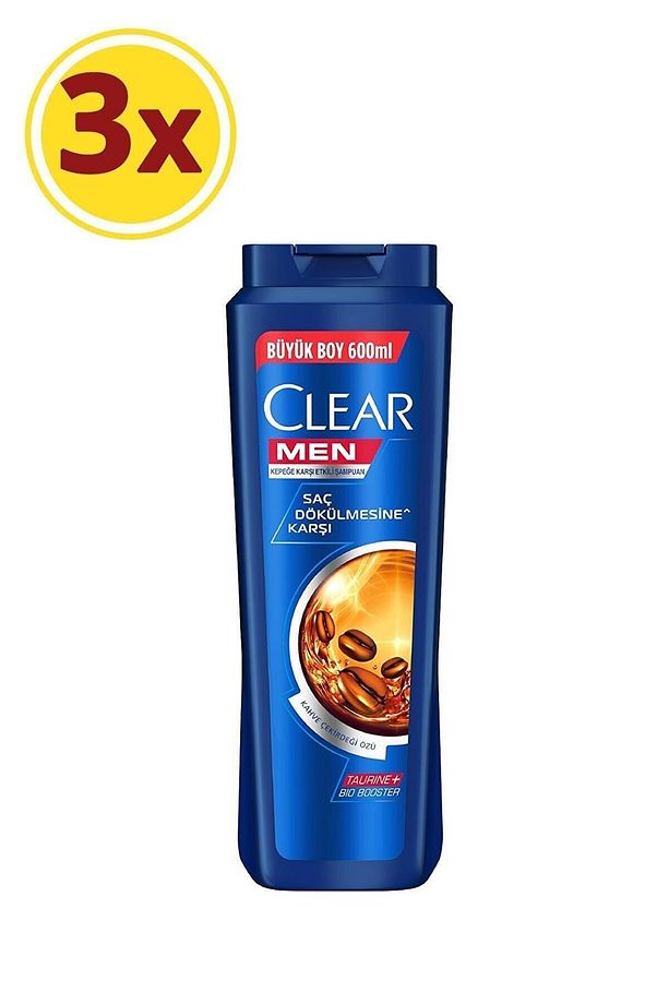 Clear Saç Dökülmesine Karşı Kahve Çekirdeği Özü 3x600ml Şampuan - 2