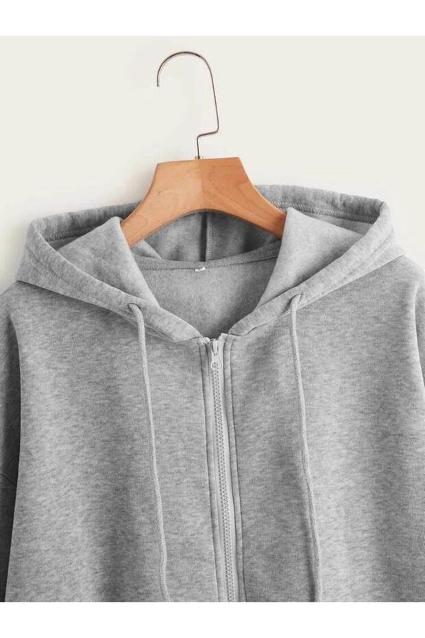 Gri Fermwarlı Sweatshirt - 3